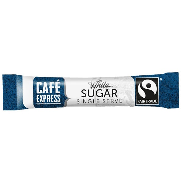Cafe Express Fairtrade White Sugar Sticks 2.5 Grams - 1000x Per Pack Cafe Express Fairtrade White Sugar Sticks 2.5 Grams - 1000x Per Pack
